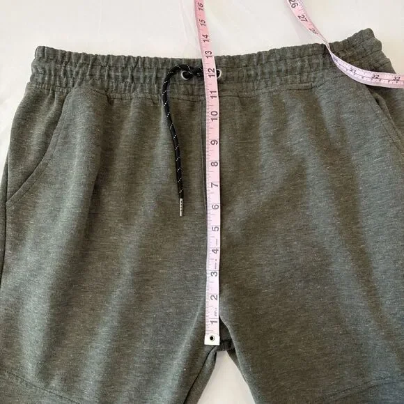 Burnside Men's Sz L Performance Jogger Pants Olive Green Army Zip Pocket BG8531 - Picture 13 of 16